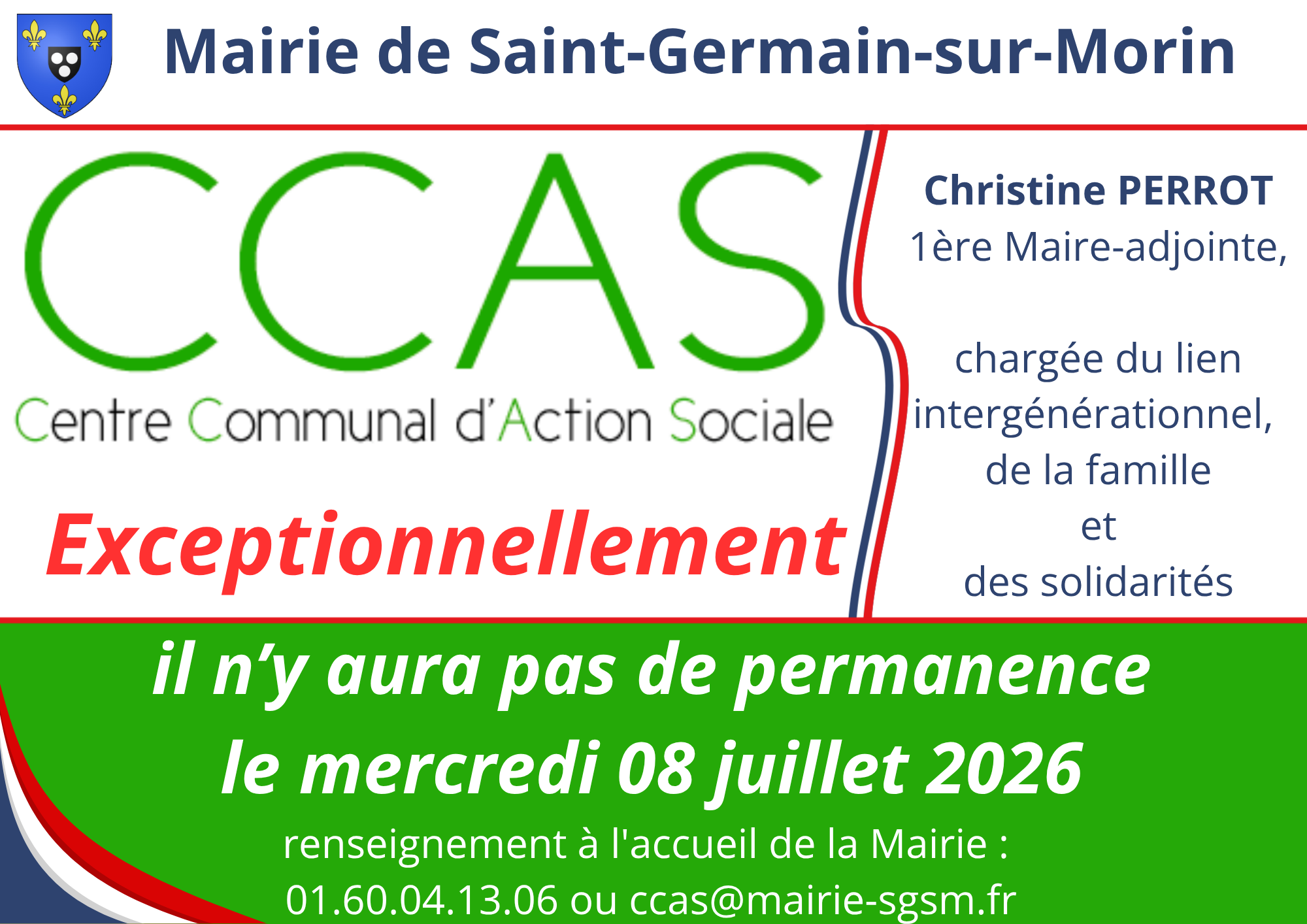 Permanence CCAS annulée