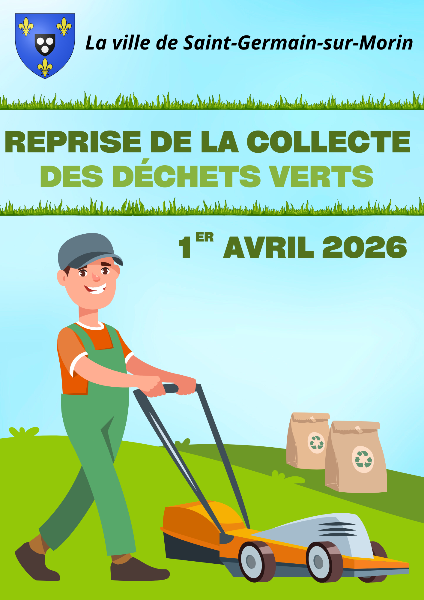 Reprise ramassage dechets verts début avril