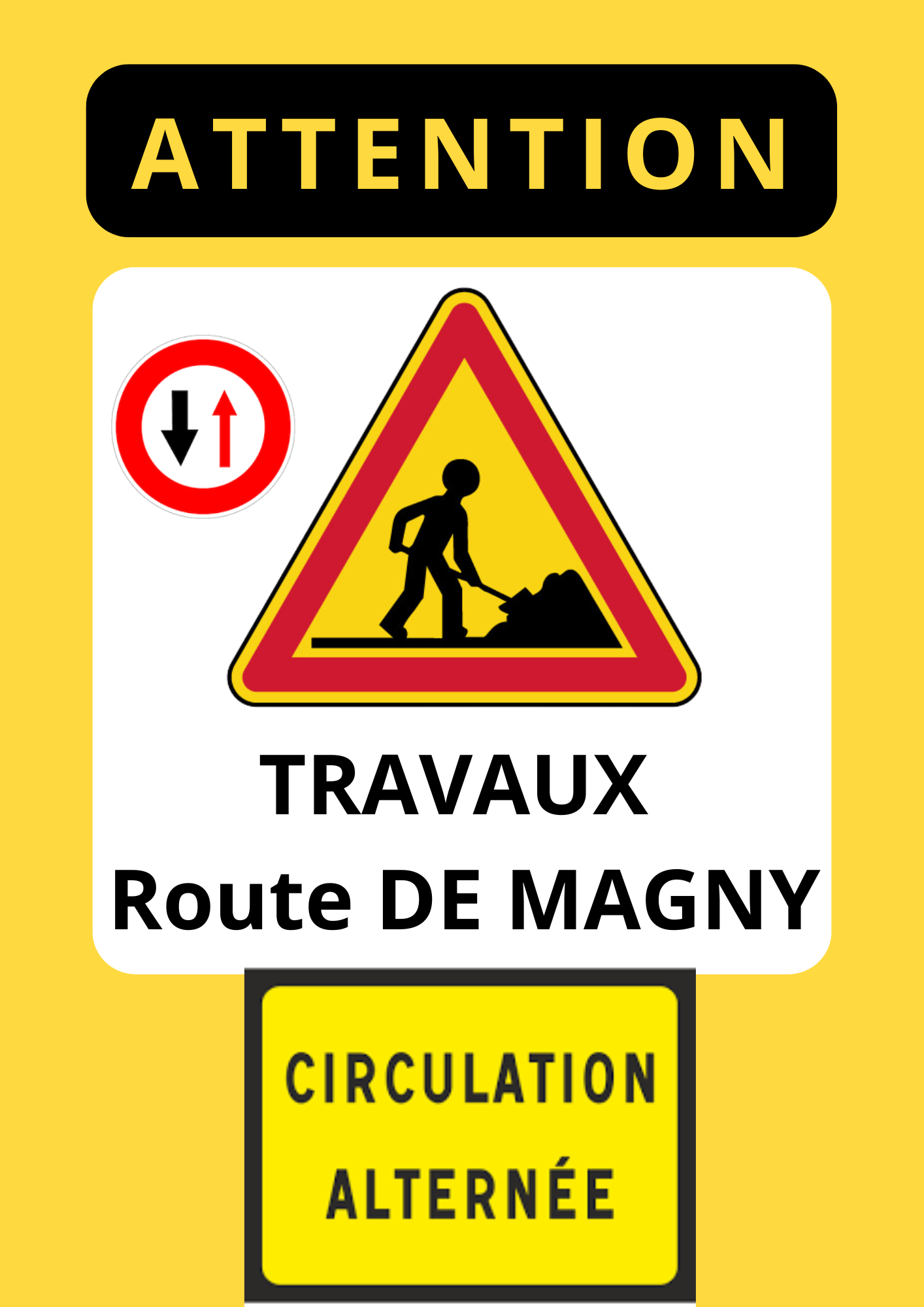 ROUTE DE MAGNY TRAVAUX